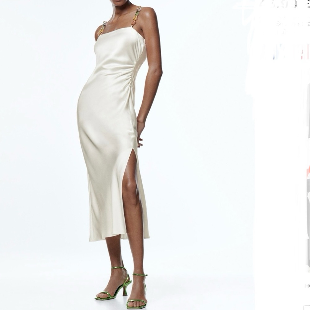 ZARA SATIN CAMISOLE DRESS